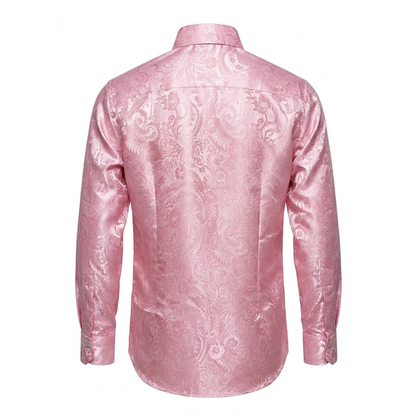 Leoni 469 Pink Paisley Button Up Shirt