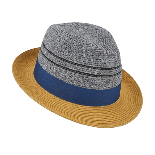 Bruno Capelo "The Gino" Denim Blue / Natural Hat