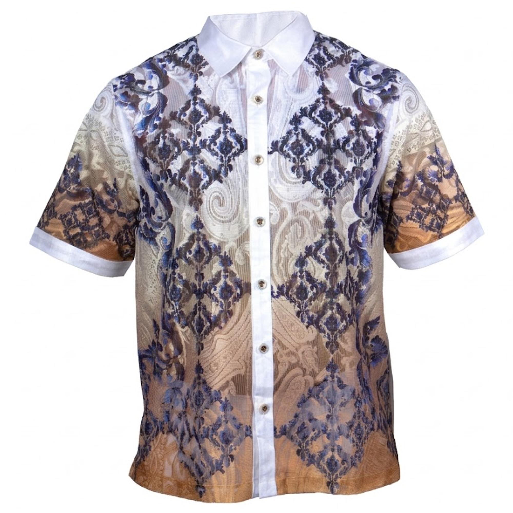 Prestige LUX-560 White 2 Lace Linen Shirt