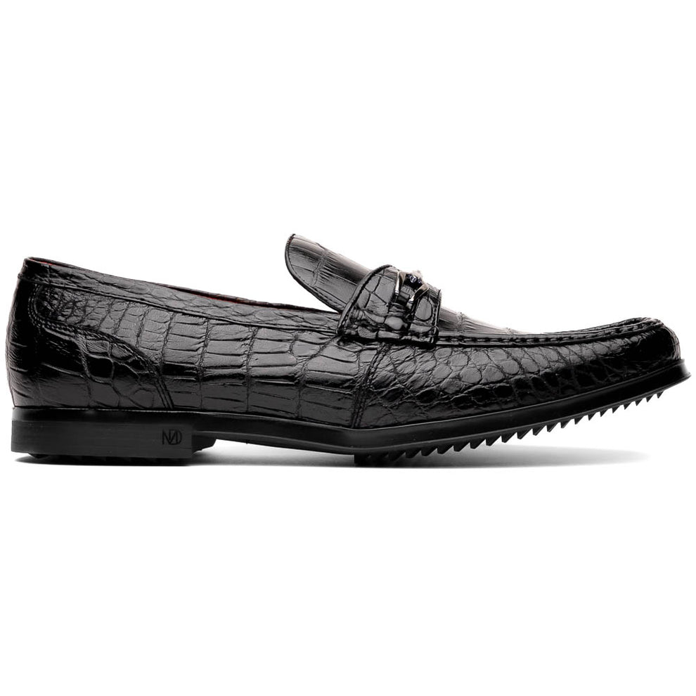 Marco Di Milano Hugo Black Alligator Bit Loafers - Dudes Boutique