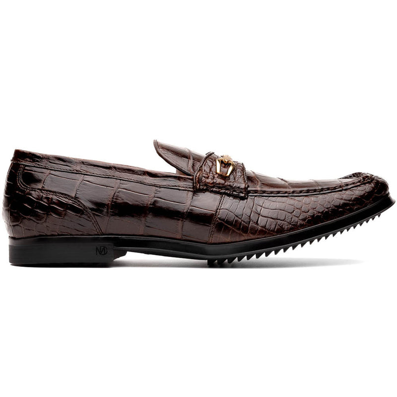 Marco Di Milano Hugo Brown Alligator Bit Loafers - Dudes Boutique