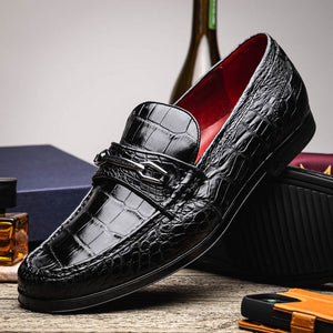 Marco Di Milano Hugo Black Alligator Bit Loafers - Dudes Boutique