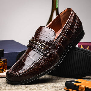 Marco Di Milano Hugo Brown Alligator Bit Loafers - Dudes Boutique