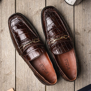 Marco Di Milano Hugo Brown Alligator Bit Loafers - Dudes Boutique