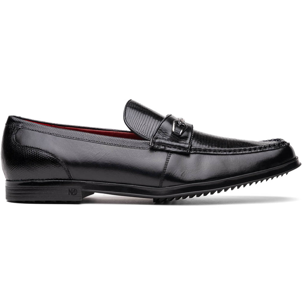 Marco Di Milano Hugo Black Lizard & Calfskin Bit Loafers - Dudes Boutique