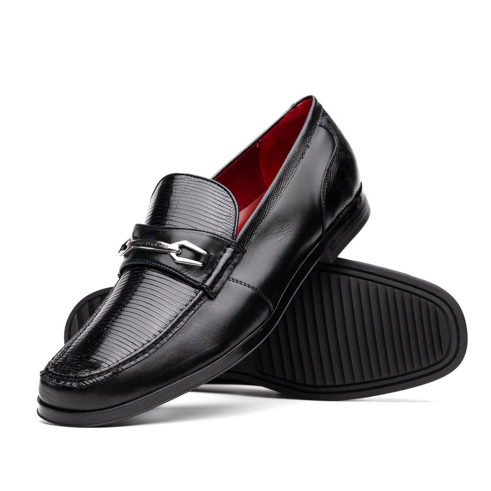 Marco Di Milano Hugo Black Lizard & Calfskin Bit Loafers - Dudes Boutique