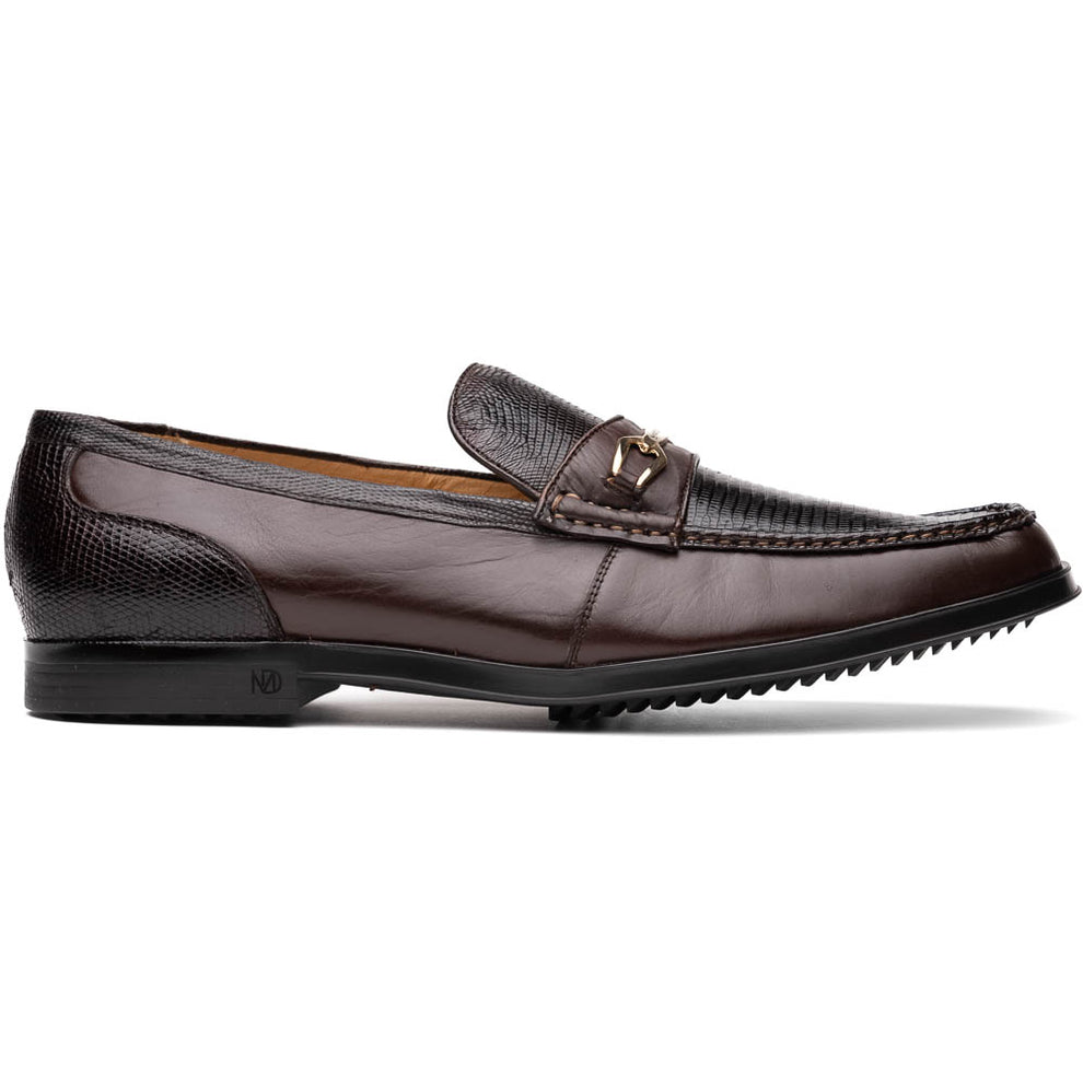 Marco Di Milano Hugo Brown Lizard & Calfskin Bit Loafers - Dudes Boutique