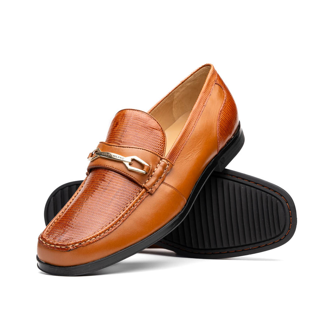 Marco Di Milano Hugo Honey Lizard & Calfskin Bit Loafers - Dudes Boutique