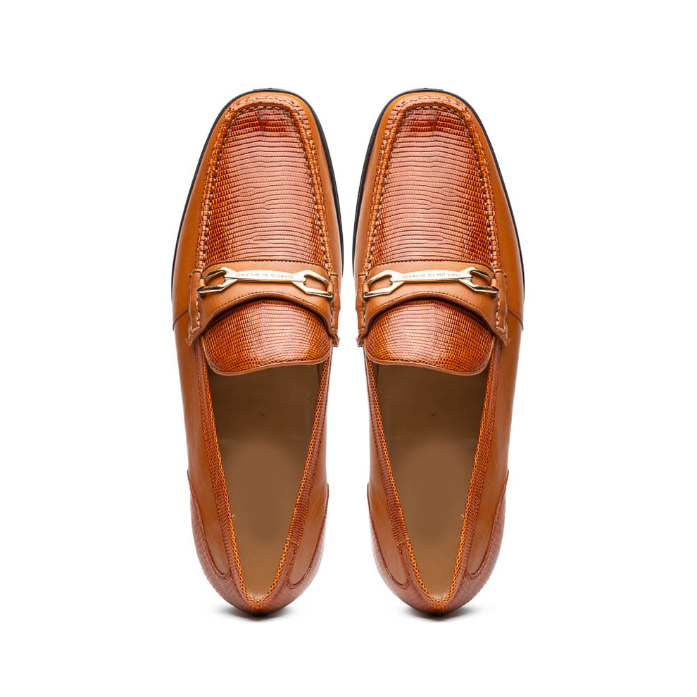 Marco Di Milano Hugo Honey Lizard & Calfskin Bit Loafers - Dudes Boutique