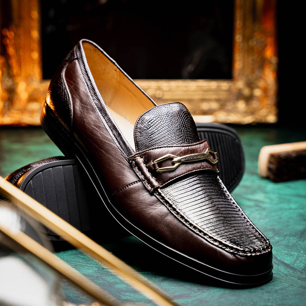 Marco Di Milano Hugo Brown Lizard & Calfskin Bit Loafers - Dudes Boutique