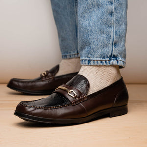 Marco Di Milano Hugo Brown Lizard & Calfskin Bit Loafers - Dudes Boutique