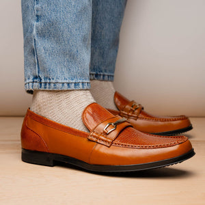 Marco Di Milano Hugo Honey Lizard & Calfskin Bit Loafers - Dudes Boutique