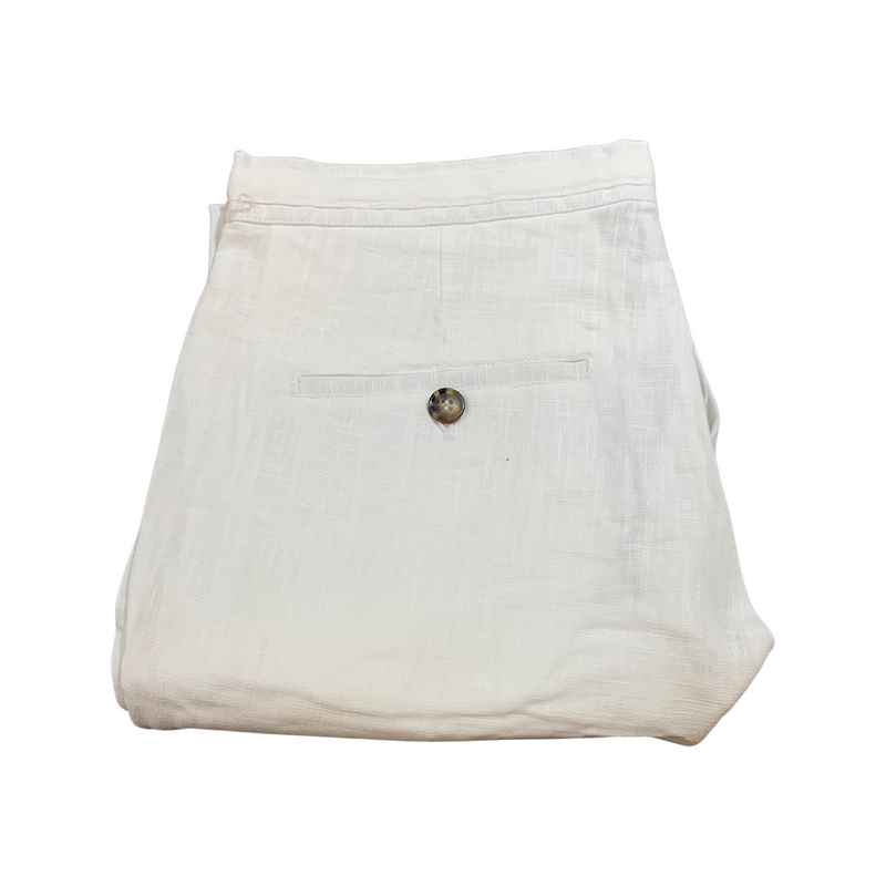 Lanzzino White LUX Linen High-end Pants - Dudes Boutique