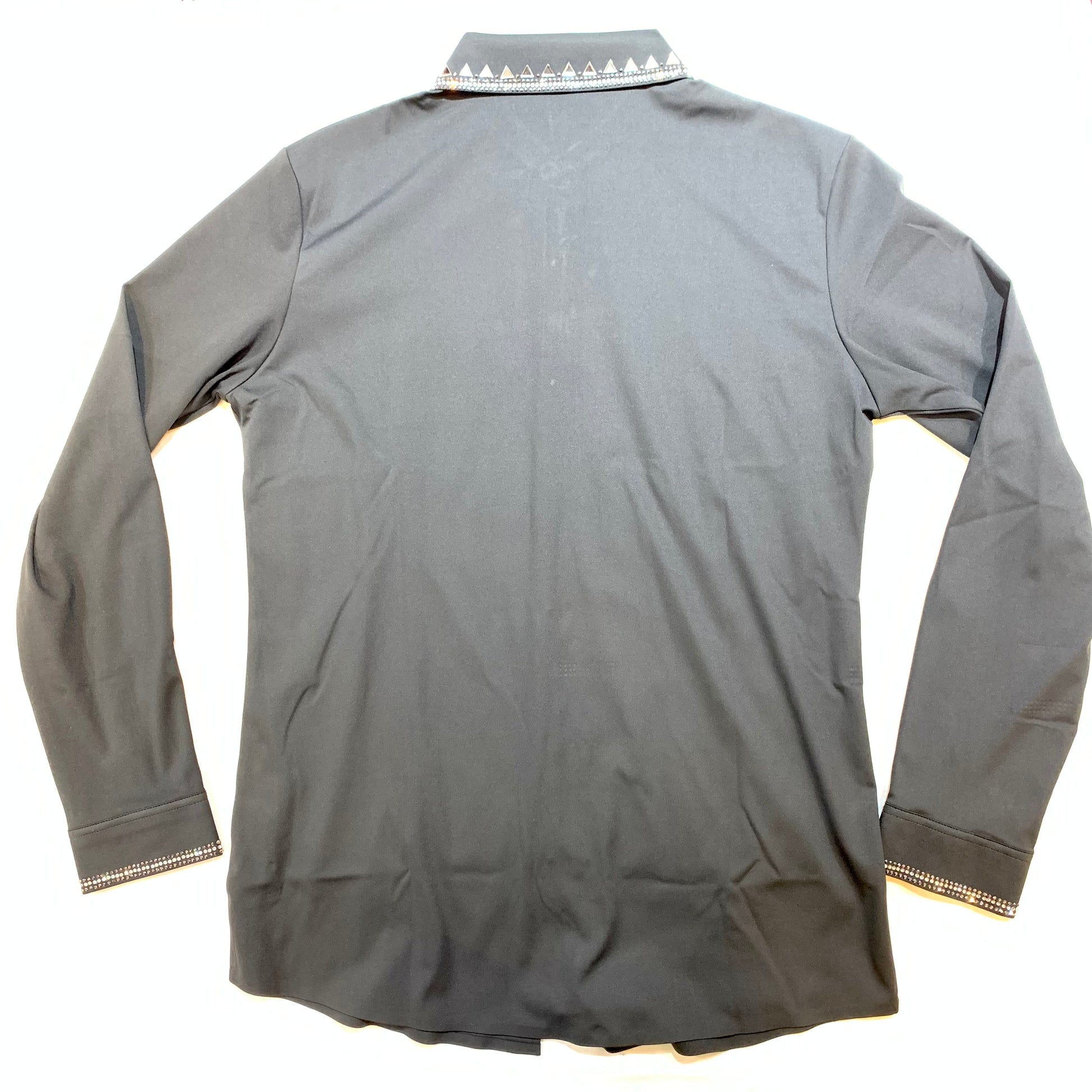 Barocco Black Silver Crystal Sparkle Button-Up Shirt - Dudes Boutique