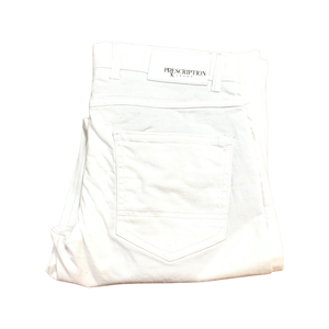 PrescriptionX White Straight Cut Slacks - Dudes Boutique