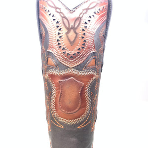 Los Altos Boots Brown Ostrich Quill Cowboy Boots - Dudes Boutique