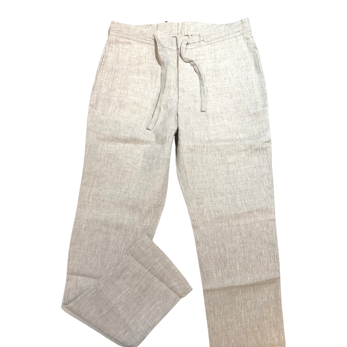 Lanzzino Natural Oatmeal Linen High-end Pants - Dudes Boutique