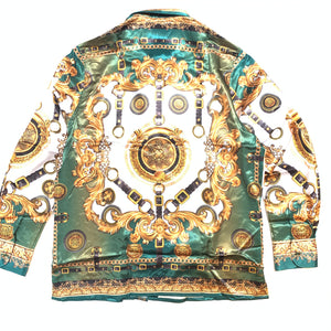 Prestige Green Gold Kingdom Button Up Shirt - Dudes Boutique