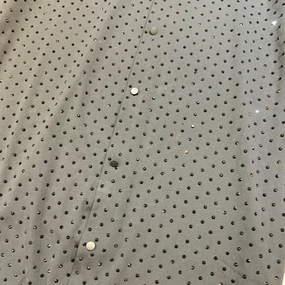 Barocco Black/Black Fully Loaded Crystal Button Up Shirt - Dudes Boutique