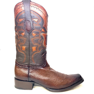 Los Altos Boots Brown Ostrich Quill Cowboy Boots - Dudes Boutique