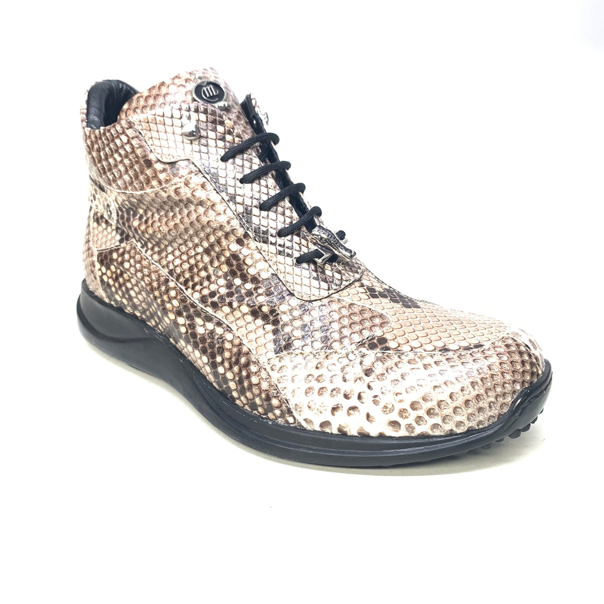 Mauri 8567 Natural Python Hightop Sneakers - Dudes Boutique