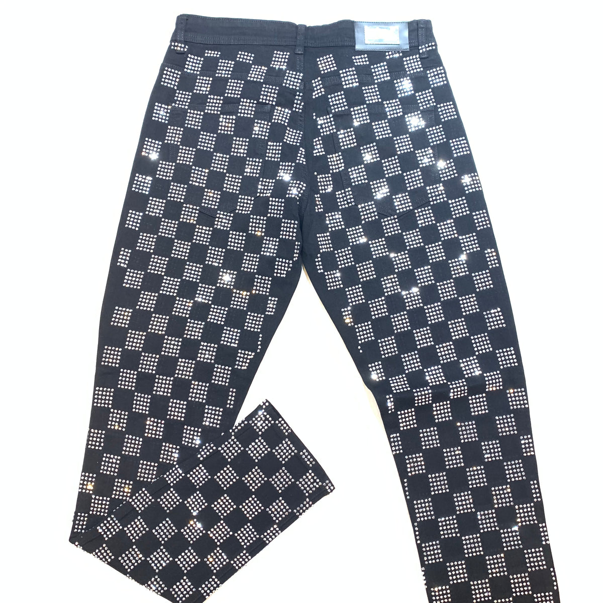 Barocco Black Silver Full Crystal Pants - Dudes Boutique