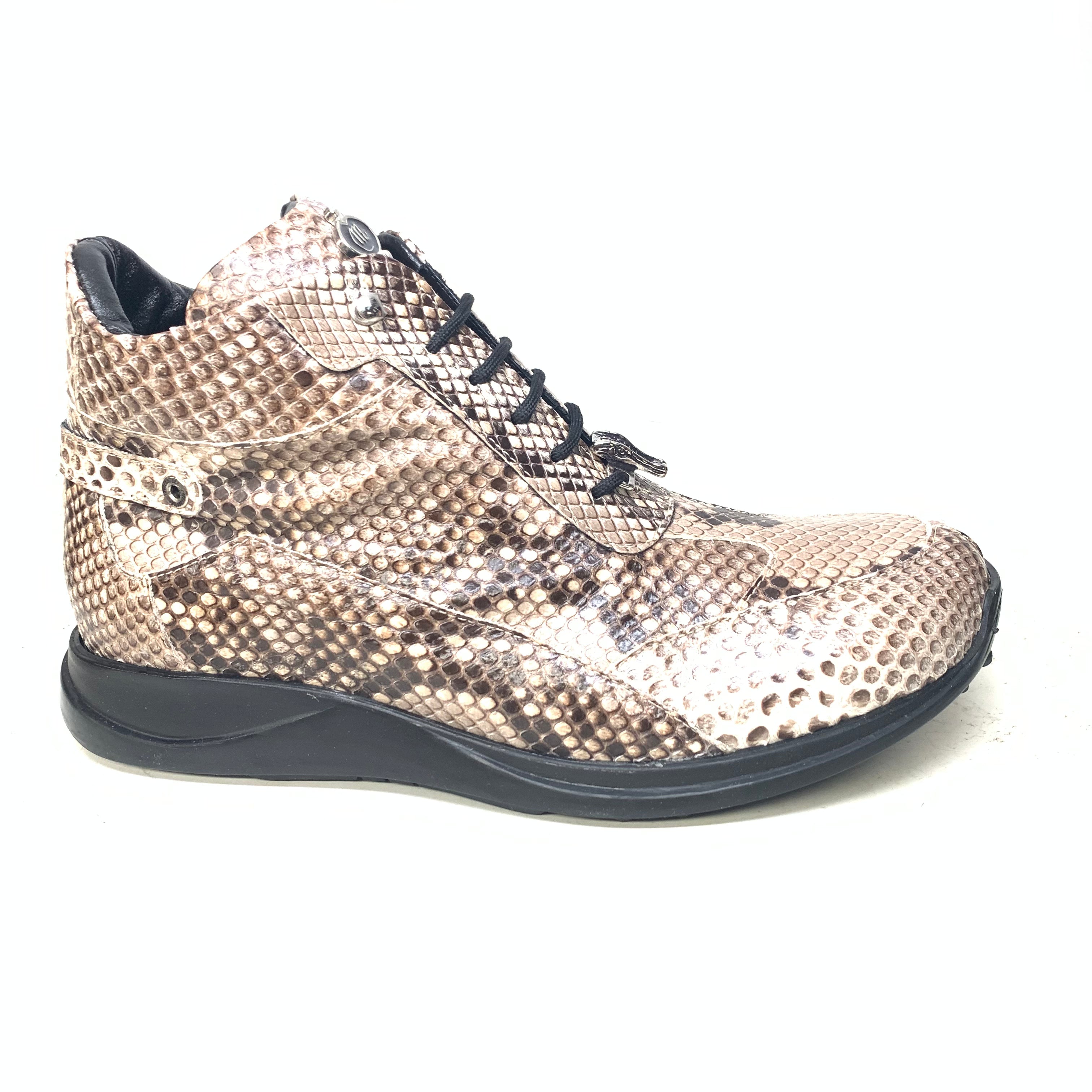 Mauri 8567 Natural Python Hightop Sneakers - Dudes Boutique