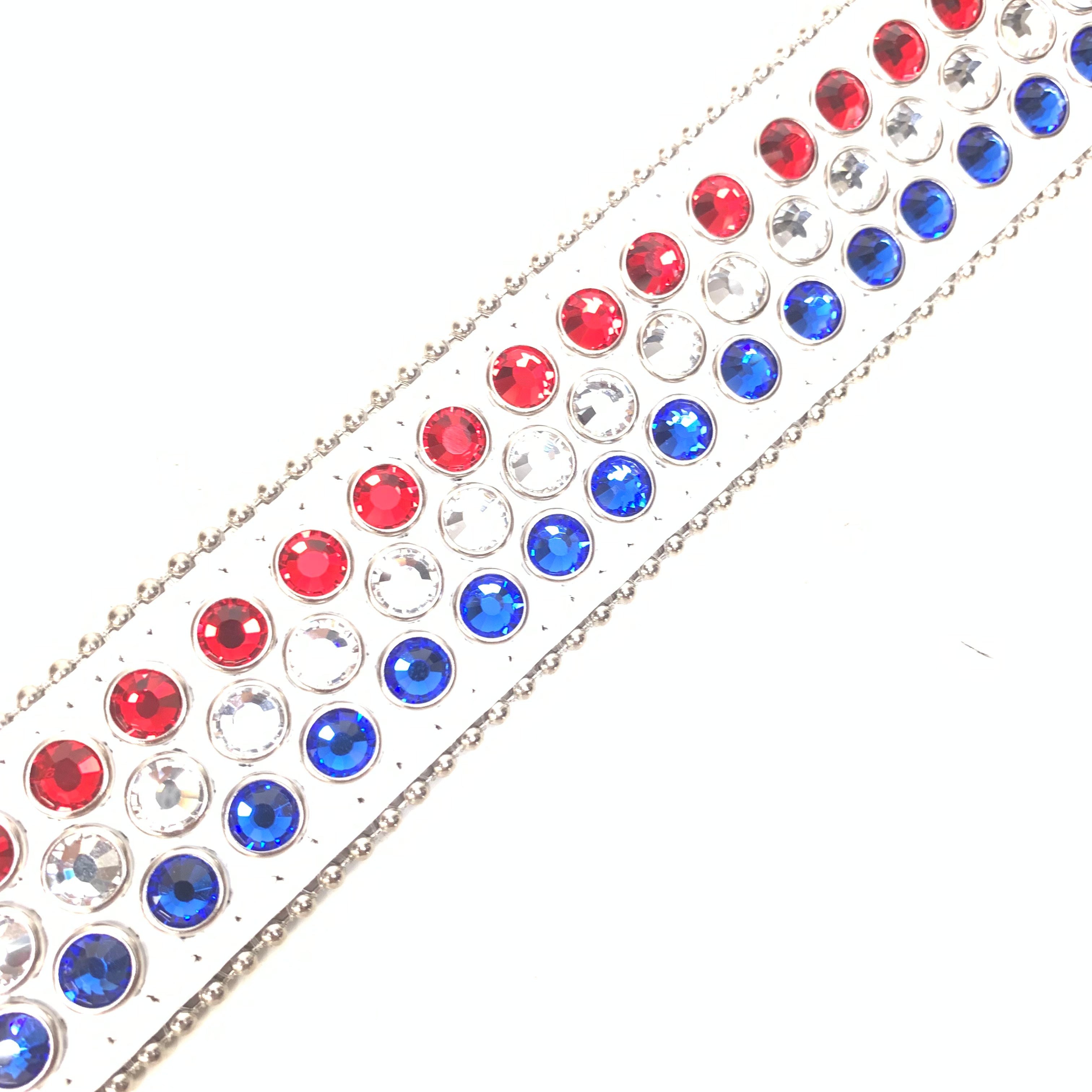 b.b. Simon American Flag White Fully Loaded Crystal Belt - Dudes Boutique