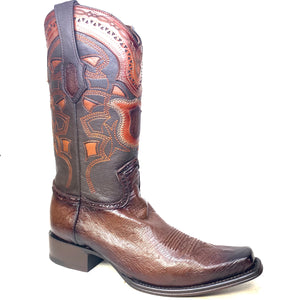 Los Altos Boots Brown Ostrich Quill Cowboy Boots - Dudes Boutique