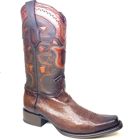 Los Altos Boots Brown Ostrich Quill Cowboy Boots - Dudes Boutique