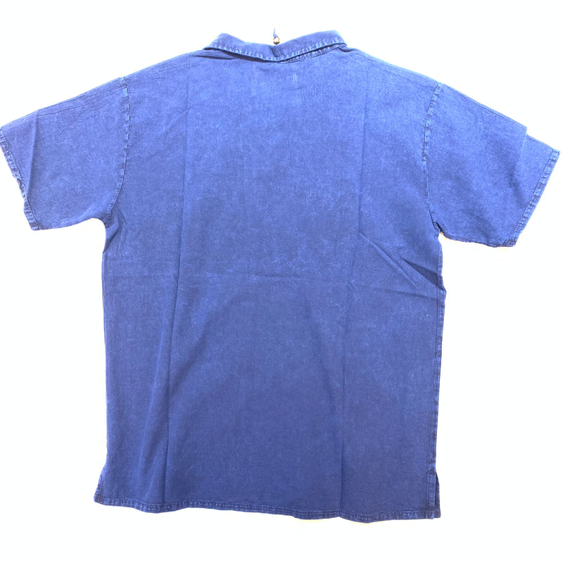 Seaspice Navy Blue Lace Boho Linen Shirt - Dudes Boutique