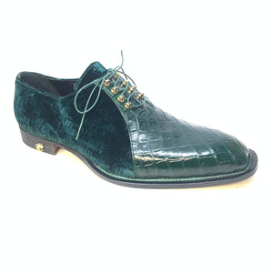 Mauri 4948 Lenox Body Alligator/ Velvet Embossed, Hunter Green - Dudes Boutique