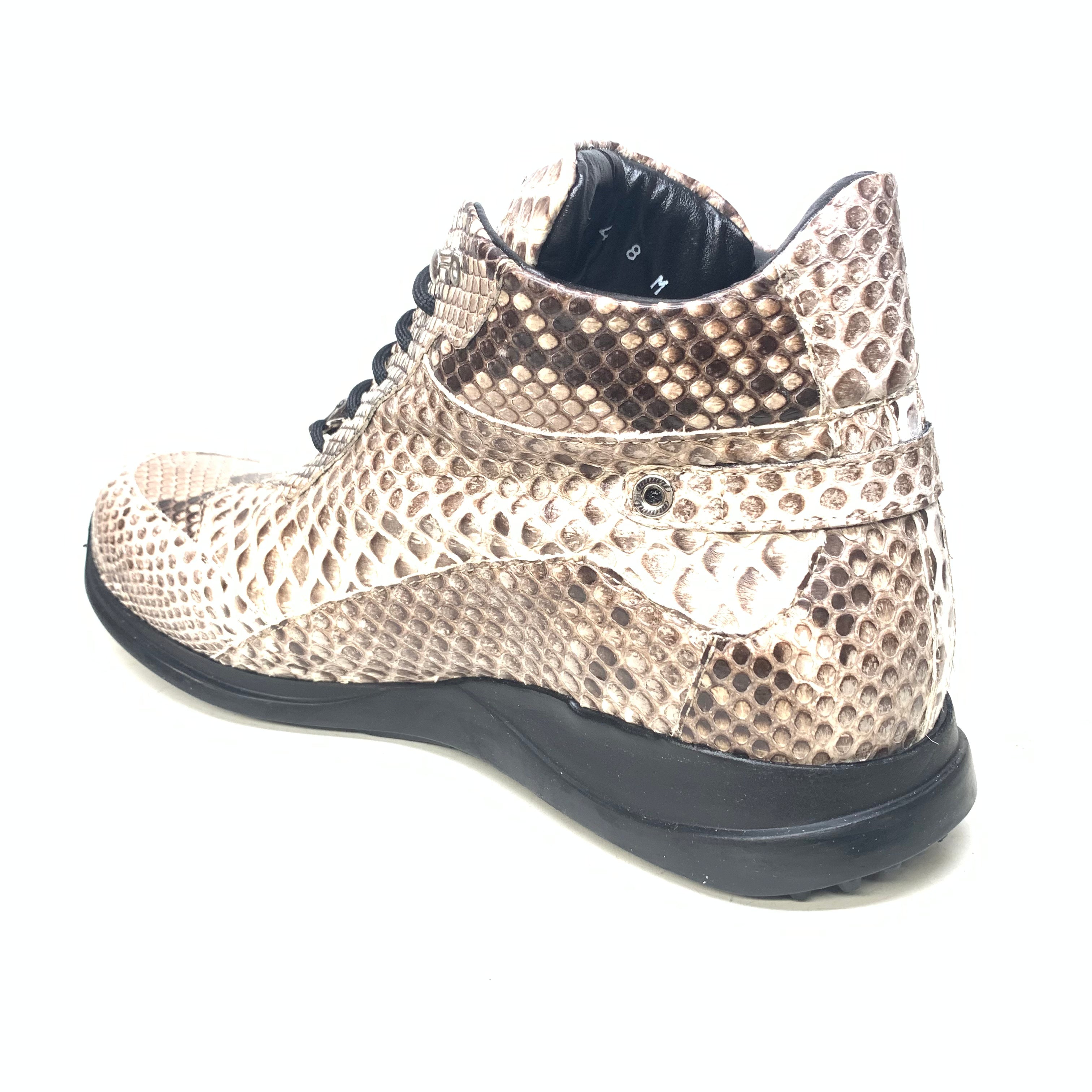 Mauri 8567 Natural Python Hightop Sneakers - Dudes Boutique