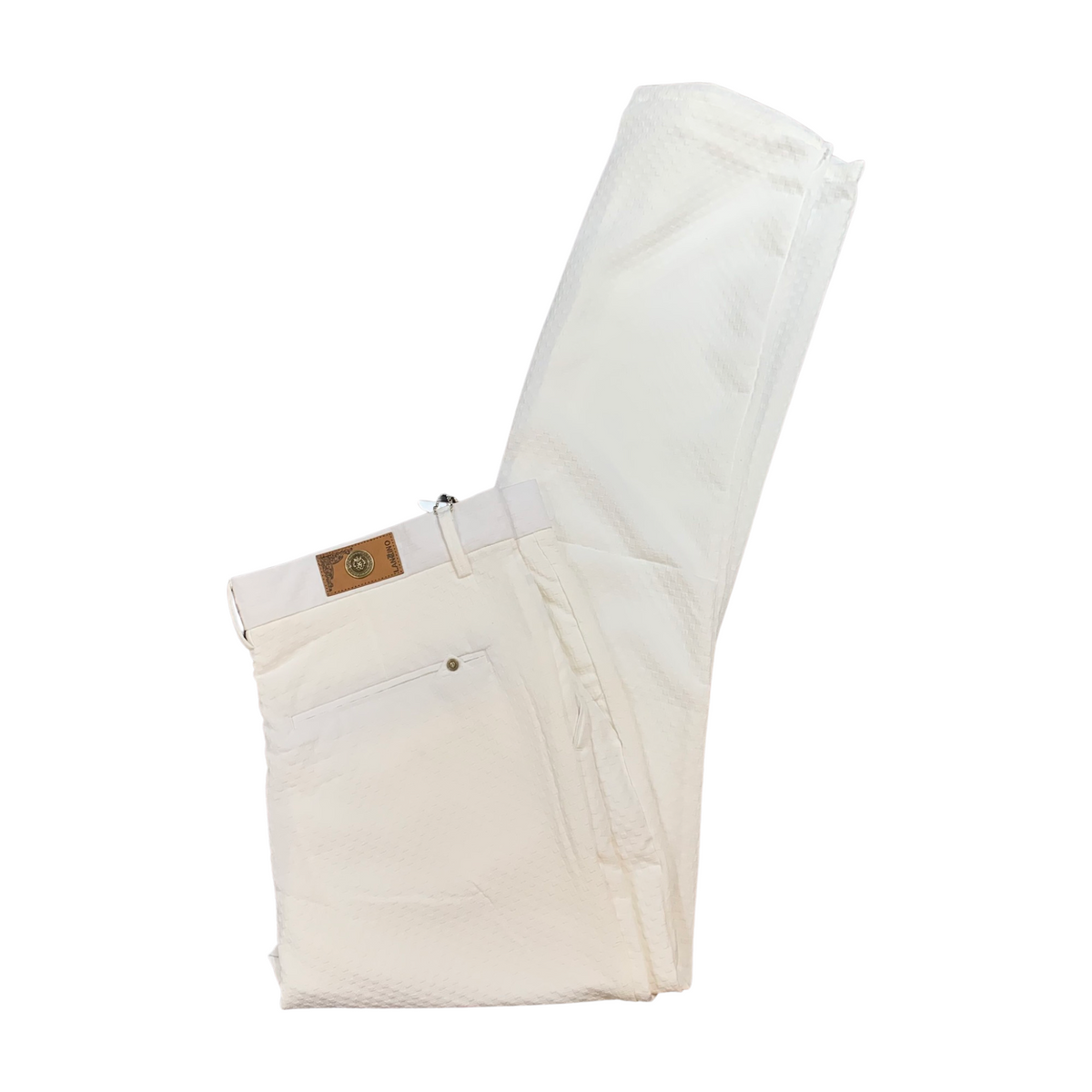 Lanzzino White LUX Grid Pants - Dudes Boutique