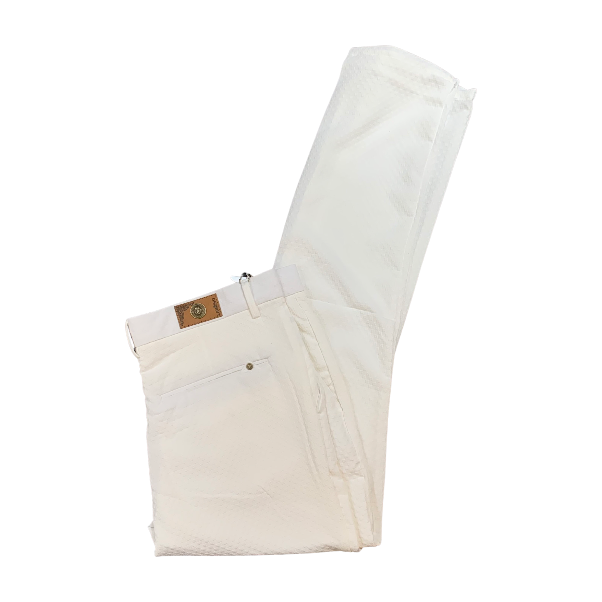 Lanzzino White LUX Grid Pants - Dudes Boutique