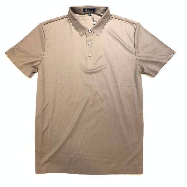 Barocco Khaki Plaid Polo Shirt - Dudes Boutique