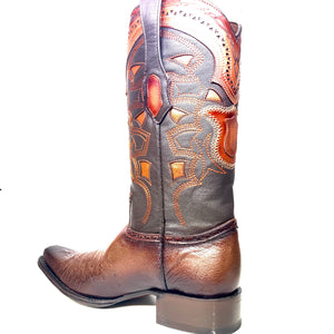 Los Altos Boots Brown Ostrich Quill Cowboy Boots - Dudes Boutique