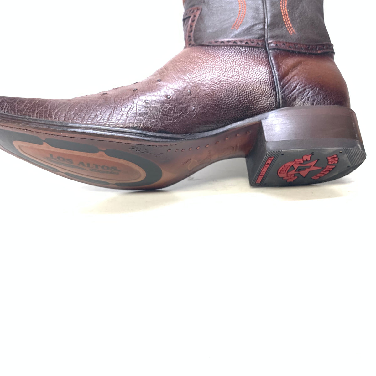 Los Altos Boots Brown Ostrich Quill Cowboy Boots - Dudes Boutique
