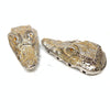 Mauri "Crystal Eye" Gold Shine Gator Head Lace Holders - Dudes Boutique