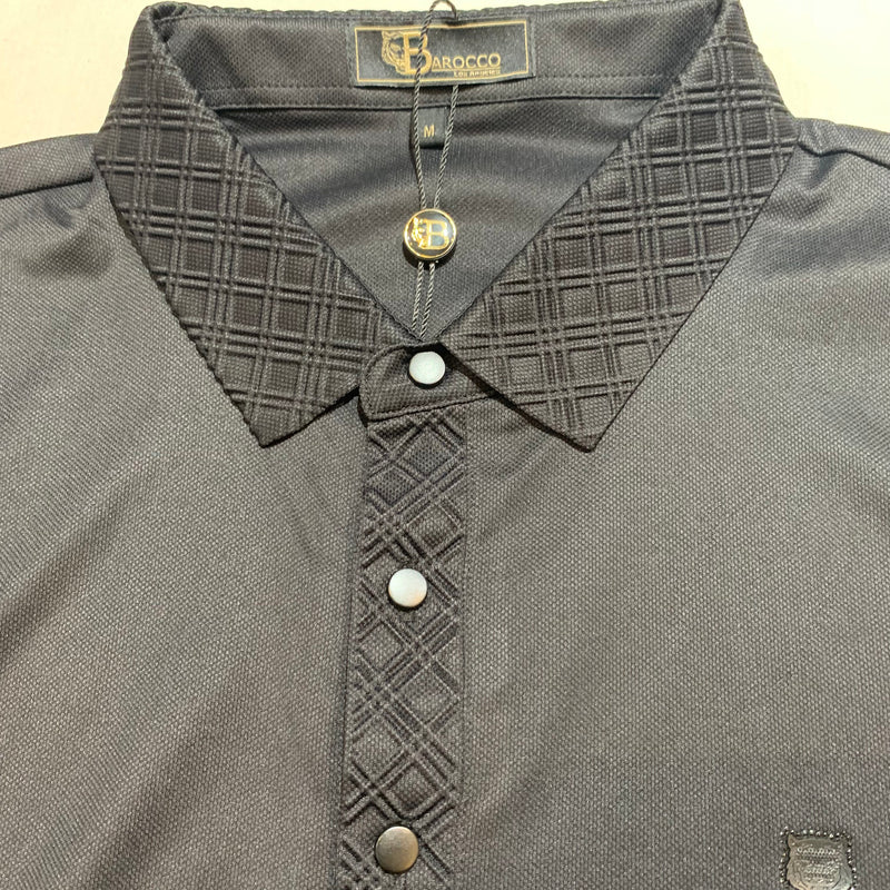 Barocco Black Diamond Polo Shirt - Dudes Boutique