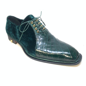 Mauri 4948 Lenox Body Alligator/ Velvet Embossed, Hunter Green - Dudes Boutique