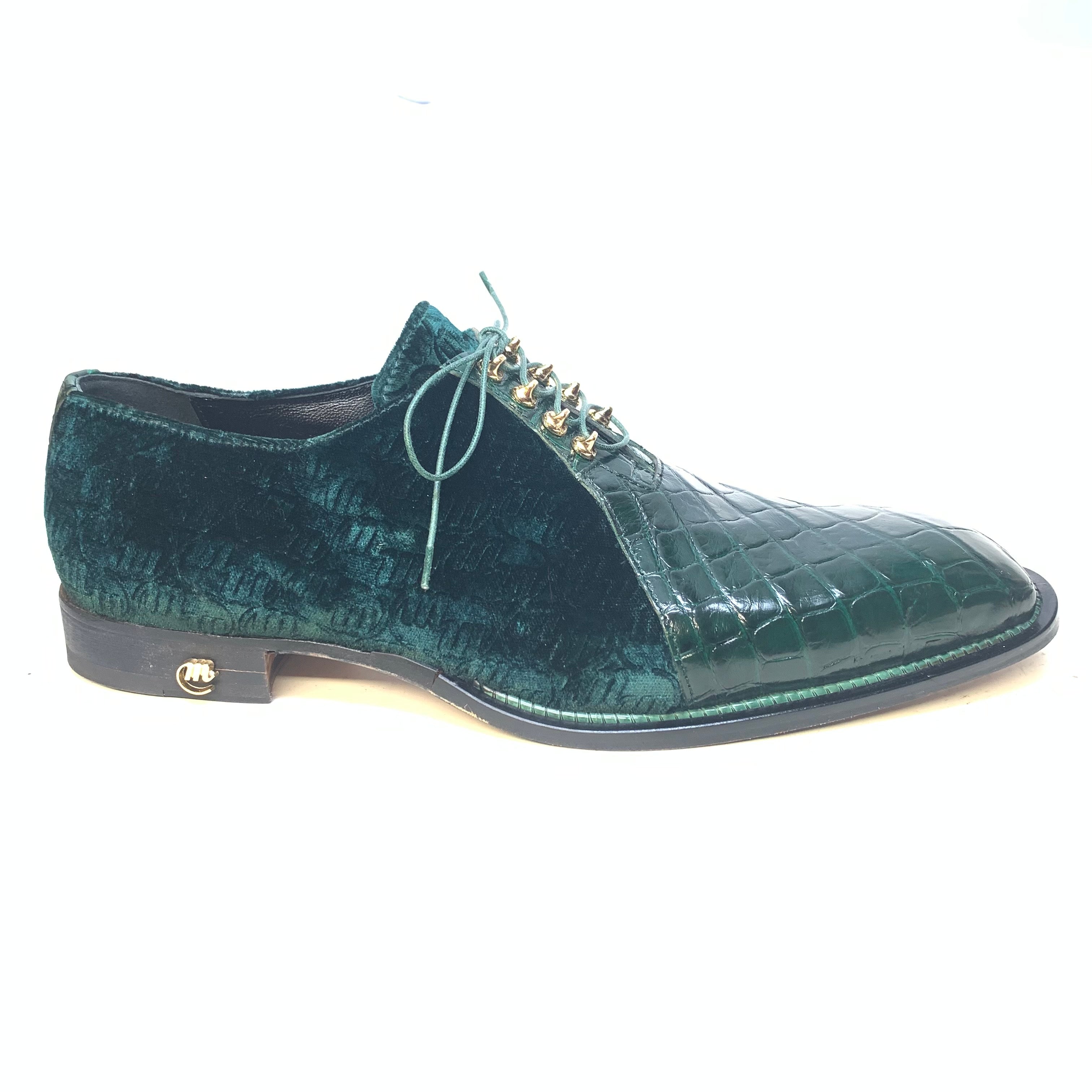 Mauri 4948 Lenox Body Alligator/ Velvet Embossed, Hunter Green - Dudes Boutique