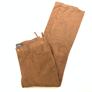 Kashani Men's Cognac Suede Straight Cut Pants - Dudes Boutique