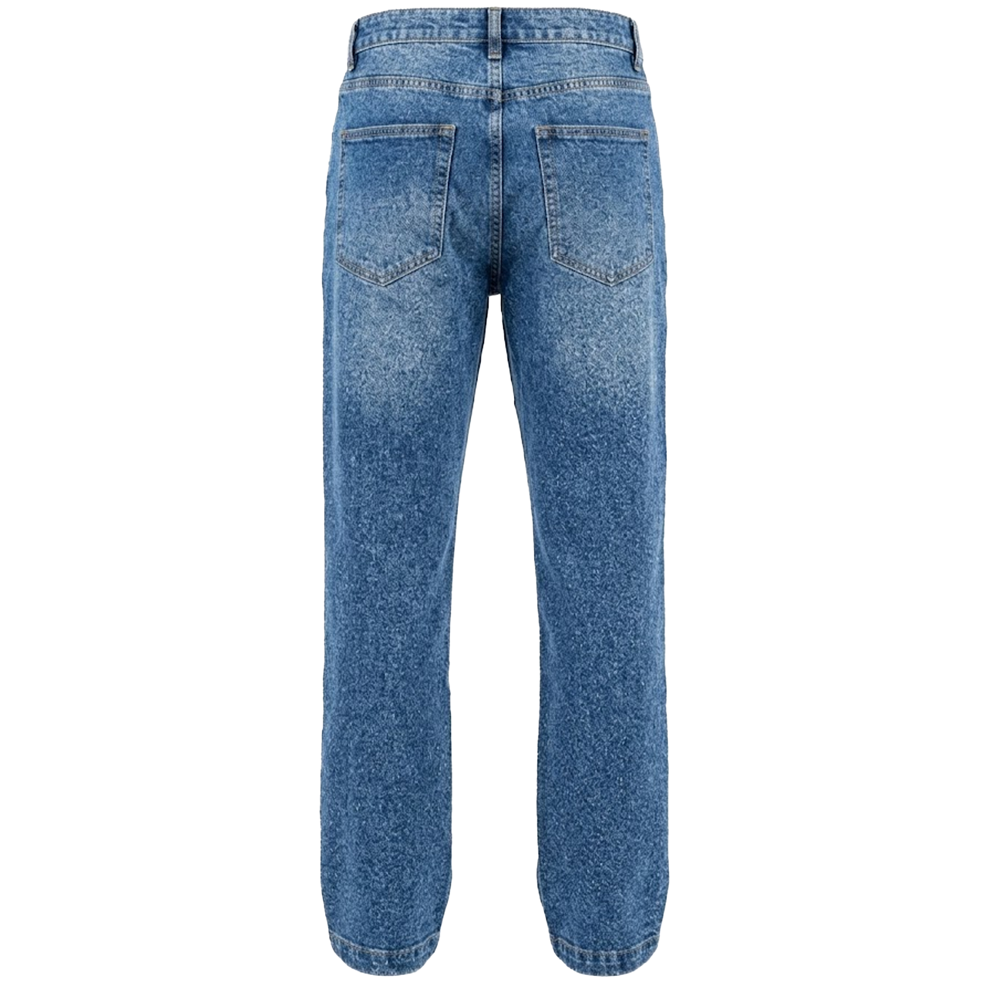 SBO Mid Blue Snap Hem Denim Jeans