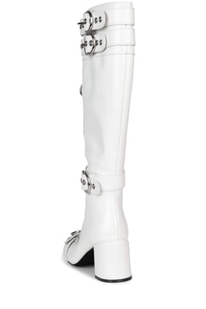 Jeffrey Campbell Women's White Jenine Knee High Boot - Dudes Boutique