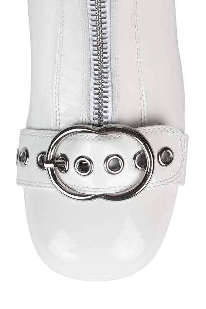 Jeffrey Campbell Women's White Jenine Knee High Boot - Dudes Boutique