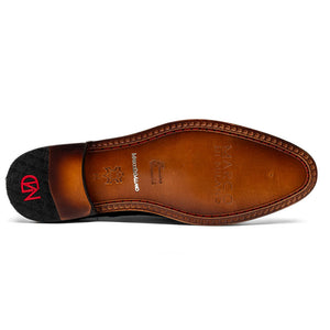 Marco Di Milano John Black Woven Leather & Crocodile Dress Shoes - Dudes Boutique