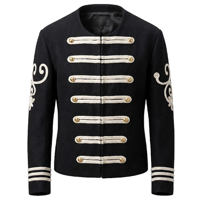 BlackBomb Sergeant Major Soutache Jacket in Black/Ivory