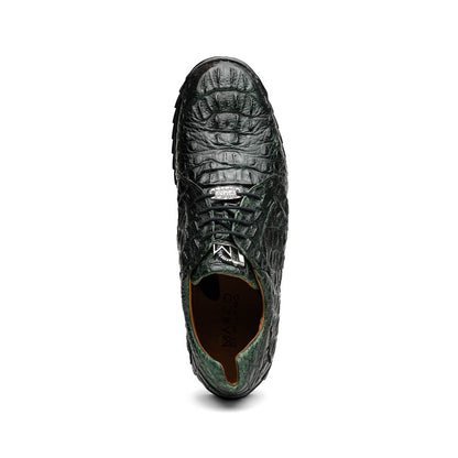 Marco Di Milano Kratos Green Caiman Crocodile Sneakers - Dudes Boutique