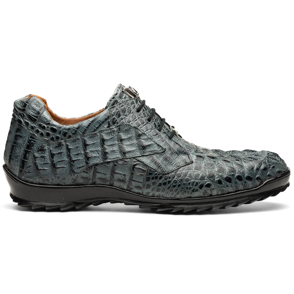 Marco Di Milano Kratos Grey Caiman Crocodile Sneakers - Dudes Boutique